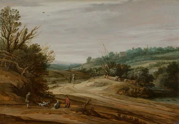 Dünenlandschaft mit Landstraße